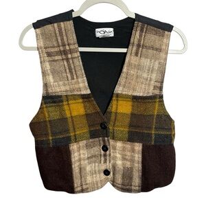 In Style Vintage wool blend button vest